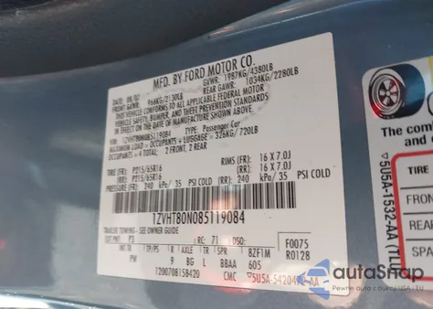 2008 Ford Mustang V6 Deluxe/V6 Premium from USA, damaged, VIN 1ZVHT80N085119084